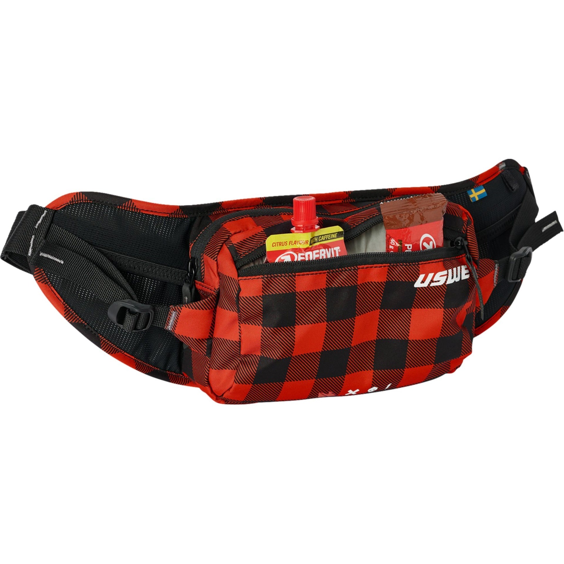 Riñonera Uwse Waist 2L Flannel Black Red